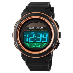 Polshorloges ZK30 Skmei Brand Fashion Sport Watch Women Men Pu Strap kijkt chronograph alarm Waterdichte digitale reloj hombre 1096