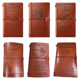 Carnet d'écriture pour Journal de voyage, carnet de croquis, papeterie pour femmes, hommes, adolescentes, filles et garçons, couverture en PU fait à la main, taille A6, bloc-notes quotidien