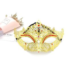 Smeedijzeren blinddoek dames metaal holle diamant feestmasker maskerade half gezicht bruiloft feestartikelen