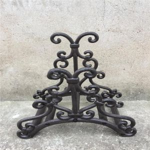 Presque de rack de tuyau en fer forgé idiot du jardin extérieur gymnologie décorpin gaspilleur fonte antique rouille murale décoration metal6591460