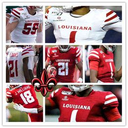 Ws American College Football Wear 2021 College Louisiana Ragin 'Cajuns Maillots de football Ferrod Gardner Dontae Fleming Asjlin Washington Lorenzo