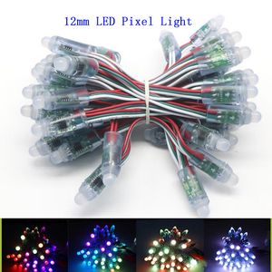 WS2811 Módulo de píxeles LED Cadena 12 mm A todo color Direccionable individualmente RGB LED Cuerda de luz DC5V IP68 a prueba de agua