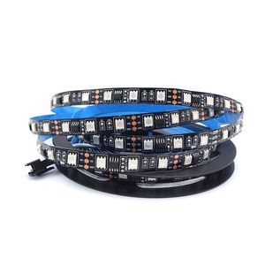 WS2811 Bandes RVB individuelles 30 LED/m pixels PCB noir flexible Bande de pixels LED polychrome Couleurs de rêve IP30 Non étanche pour créer des écrans muraux LED DC 12 V Crestech