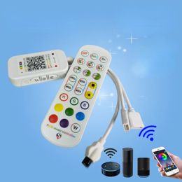 WS2811 WS2812B Controller Muziek Bluetooth-app IR38 Keys ingebouwd in MIC voor WS2812 Adresable WiFi Alexa Google IOS Android 5V-24V