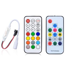 WS2811/WS2812B RGB Pixel LED contrôleur 14key 21key télécommande sans fil RF numérique couleur bande lumière contrôleur DC5V-24V