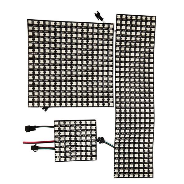 Módulos flexibles WS2812B RGB 5050 SMD 8x8 16x16 8x32 píxeles Panel matriz pantalla WS2812 IC módulo Led direccionable individualmente DC5V283J