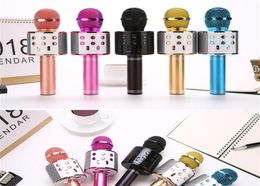 WS858 Portable Handheld Microfoon Draadloze luidspreker MIC Karaoke Zang thuisfeest Speakers Multi Colors252X253D3326895