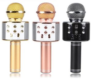 WS858 Microfono wireless Altoparlante HIFICondensatore Bluetooth Magic Karaoke Microfono Lettore telefonico Altoparlante MIC Registra musica per Iphon7560939