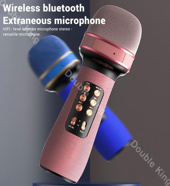 WS898 Bluetooth microphone à main sans fil karaoké Double haut-parleur condensateur micro lecteur chant pour iOS Android Smart TV5766528