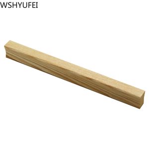 WSHYUFEI 1 PCS AS AS HOUT LOOG BAND OKT OKTE HOUTEN KAAN DE DURE HANDGANG LADEN Knoppen Keukenkast Handgreep Laad vast houten meubels