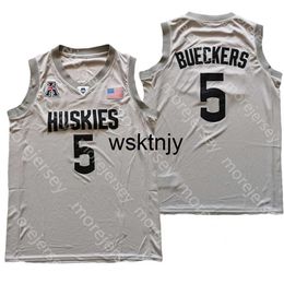 Wsk 2021 New NCAA College Baseketball Connecticut UConn Huskies Jersey Gris 5 Paige Bueckers Drop Shipping Taille S-3XL