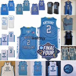 Wsk 2022 Final Four 4 Camiseta de baloncesto de Carolina del Norte NCAA College Leaky Black Armando Bacot Caleb Love RJ Davis Johnson Kerwin Walton Brady Manek Dawson García