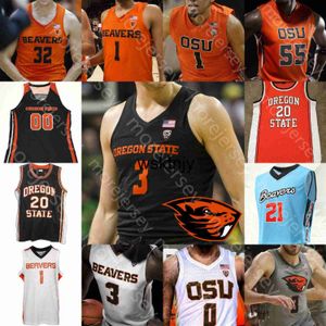 Wsk personnalisé Oregon State Beavers OSU Basketball Jersey NCAA College Gary Payton Tinkle Thompson Kelley Reichle Hollins A.C. Green Barry Payton II