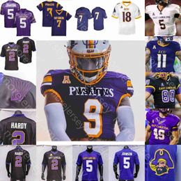 Wsk East Carolina Pirates ECU Camiseta de fútbol NCAA College Holton Ahlers CJ Johnson Shane Calhoun Isaiah Winstead Johnson Keaton Mitchell Rahjai Harris Ryan Zay Jon