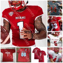 Wsk Miami (OH) Maillot de football RedHawks NCAA College Ben Roethlisberger Brett Gabbert Jaylon Meilleur pneu Shelton Jack Sorenson Maye Walker Ivan Pace Jr. Butler