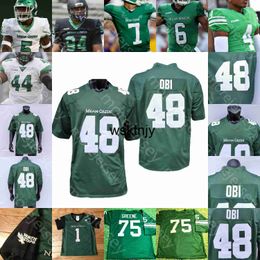 Wsk North Texas UNT Mean Green voetbalshirt NCAA College Joe Greene Austin Aune Ayo Adeyi KD Davis Jake Roberts Oscar Adaway III Isaiah Johnson Burns Whitlock