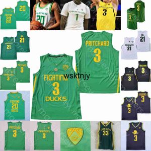 Wsk Oregon Ducks Basketball Jersey NCAA College Pritchard Will Richardson N'Faly Dante De'Vion Harmon Quincy Guerrier Nate Bittle Bol Lok Wur Jacob Young Butler