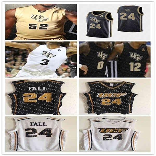 WSKT 2021 UCF Knights College Basketball 24 Tacko Fall 1 B. J. Taylor 2 Terrell Allen 15 Aubrey Dawkins 35 Collin Smith Jerseys cousus Custom