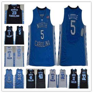 WSKT basketbal draagt ​​vintage UNC Men North Carolina Tar Heels NCAA College Baskeball Jerseys 23 Michael 5 Nassir Little 15 Carter 32 Luke Maye B