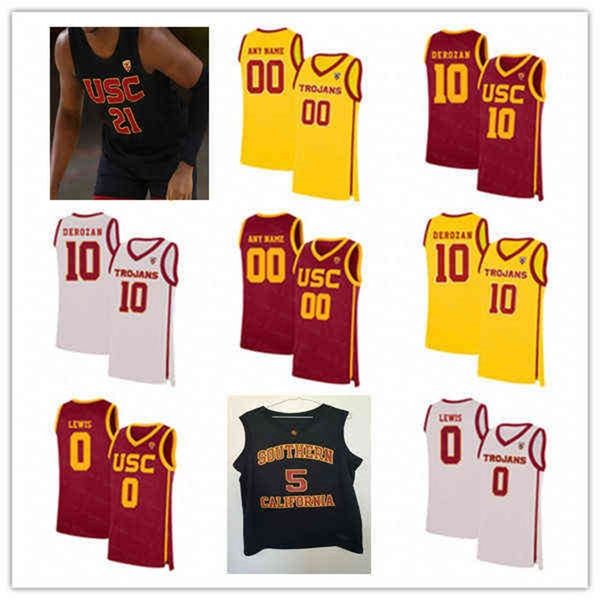 Wskt College viste la camiseta de baloncesto DeMar DeRozan USC Trojans Mobley Boogie Ellis Chevez Goodwin Drew Peterson Max Agbonkpolo Joshua Morgan Isai