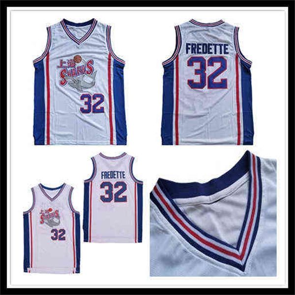 Wskt College Wears Hombres # 32 Shanghai Sharks Camisetas de baloncesto Color del equipo Blanco Cosido Jimmer Fredette Jersey S-XXL