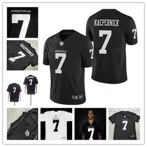 WSKT heren gestikt 7 Colin Kaepernick Imwithkap Jersey I m met Kap Movie voetbalshirts Zwart Wit Red High Quality Mix Order Size S-XXXL