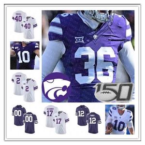 Wskt NCAA Kansas State Wildcats KSU College Jersey Football Skylar Thompson Will Howard Jordy Nelson Deuce Vaughn Phillip Brooks Daniel Green