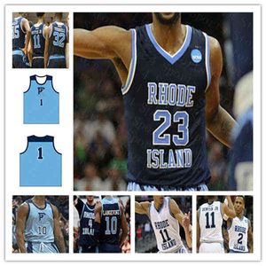 WSKT draagt ​​2021 College Rhode Island Basketball Jersey Custom Tyrese Martin Cyril Langevine Russell Jacob Toppin Antwan Walker Mekhi Long Dana Ta