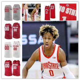 Wskt Wears Custom 2021 Ohio State Buckeyes College Basketball OSU Jersey DAngelo Russell Duane Washington E.J. Le juge Liddell poursuit Kyle Young