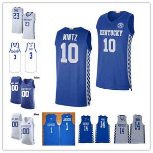 Wskt porte des maillots de basket-ball universitaire Ncaa Kentucky Wildcats CJ Fredrick Oscar Tshiebwe TyTy Washington Jr. Keion Brooks Kellan Grady Sahvir Whee