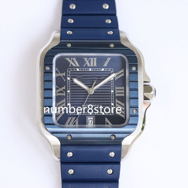 WSSA-0048 Montre pour homme GF grand modèle lunette PVD bracelet en caoutchouc bleu suisse Cal.1847 MC mouvement automatique 28800vph cristal saphir montre-bracelet de luxe résistance à l'eau