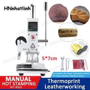 WT-90DS Hot Foil Stamping Machine simulateur de presse Papier Bois PVC Carte Cuir Imprimante Gaufrage Machine pour Cuir Avec curseur de positionnement 5*7 8*10 10*13CM