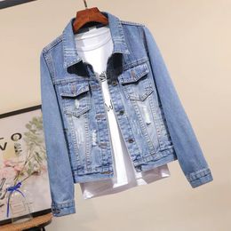WT104-Women's Jackets Brand Designer gescheurde korte denim jas dames lente 2022 veelzijdige bovenkleding modejack kleding trend