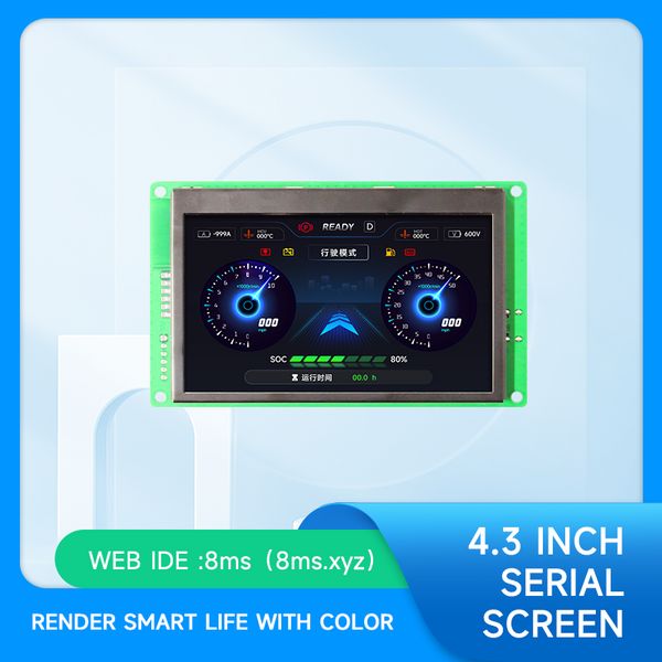 WT32 4.3inch Display-zx4d30ne01s-ur-4827, Smart Panlee Smart Serial LCD Module