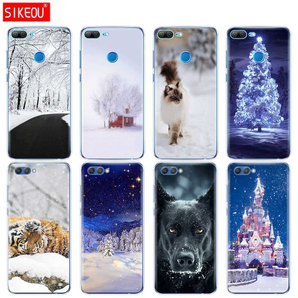 Funda de silicona para teléfono Huawei Honor 10 V10 3c 4C 5c 5x 4A 6A 6C Pro 6X 7X 6 7 8 9 LITE funda invierno paisaje animales