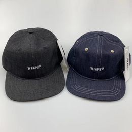 WTAPS Broderie Casquette de baseball à bord plat Hommes Femmes Denim Papa Chapeau Hip Hop Snapback Trucker Caps Golf Extérieur Réglable Harajuku T20208I