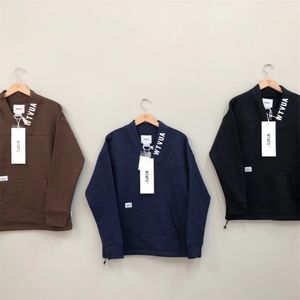 WTAPS Kimono Hoodie Harajuku Hip Hop Crew Neck Sweat Hommes Vêtements Skateboard Streetwear Femmes Survêtement Surdimensionné Vêtements 201113