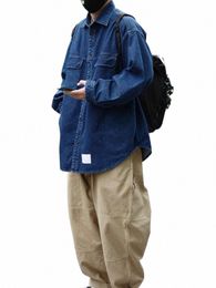 Wtaps Chemise printemps automne eau w poche lâche jeans chemise veste décontractée versi col rabattu hommes fi Y8jm #