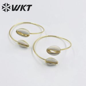 WTB197 Design de mode en gros Tiny Shell Brangles Brangles de 18 carats en or Electroplated Bracelet Rafable Cal Couning Accessoires 240507
