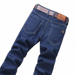 Wthinlee New Busin Jeans pour hommes Casual Straight Stretch Fi Classique Bleu Noir Travail Denim Pantalon Homme Marque Vêtements y1Ss #