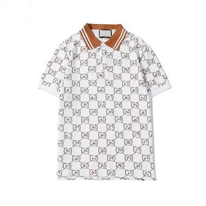 Wu Designer Stripe Polo Shirt T-shirts Snake Polos Bee Floral Mens High Street Mode Polo Luxury T-shirt