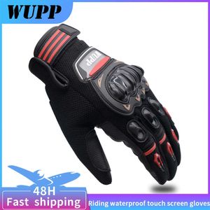 WUPP gants d'équitation de moto cuirassé d'été doigt complet étanche écran tactile en plein air gants de vélo de fond H1022