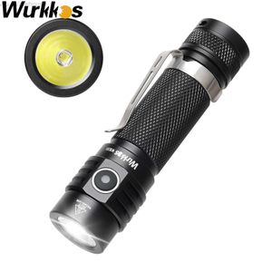 Wurkkos WK03 LED Flashlight 18650 Torch 1800LM ATR Luminus SST40 Rechargeable USB C Light IP68 Waterproof for Hiking Camping HKD230824