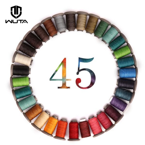 WUTA 1 Set 28 Colours Couber Craft Fil Round Cired File Polyester Hand Counding Line Hgih Quality Cuir Work Cordon