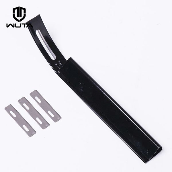 WUTA Negro Black Sharp de cuero Herramientas de cuchillo de cuero Diy Corte de seguridad de seguridad Corte de cuchillos delgados +3 cuchillas Importación alemana