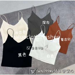Wuxin-Camiseta sin mangas suspendida con cuello en V para mujer, prendas de vestir ajustadas y parte de atrás bonita, Top interior WN099