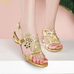 Wuyazqi mode femme sandal cristal blindés paillettes bling flip tongs