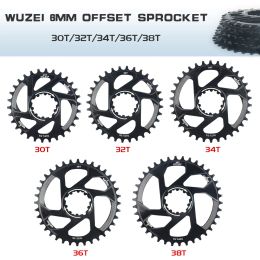 Wuzei 1/3/6 mm Offset GXP Bike MTB Mountain Bike Stars 30T / 32T / 34T / 36T Crown Bicycle Phicers pour xx1 SRAM XO1 X1 GX XO Crankset