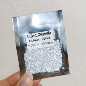 Wuzhou vente en gros 1000 pièces/sac 5a zircone cubique Cz 1mm-3mm rond brillant coupe blanc cubique Zircon pierres précieuses tailles de mêlée