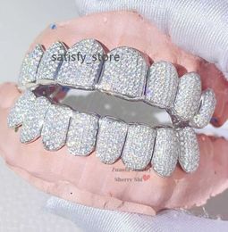 Wuzou Zuanfa Sieraden Top 8 Bodem 8 Volledig Iced Out Vvs Moissanite Diamond Permanent Cut Custom Grillz